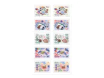 10 stamps/10 motifs. Face value: Domestic letter.